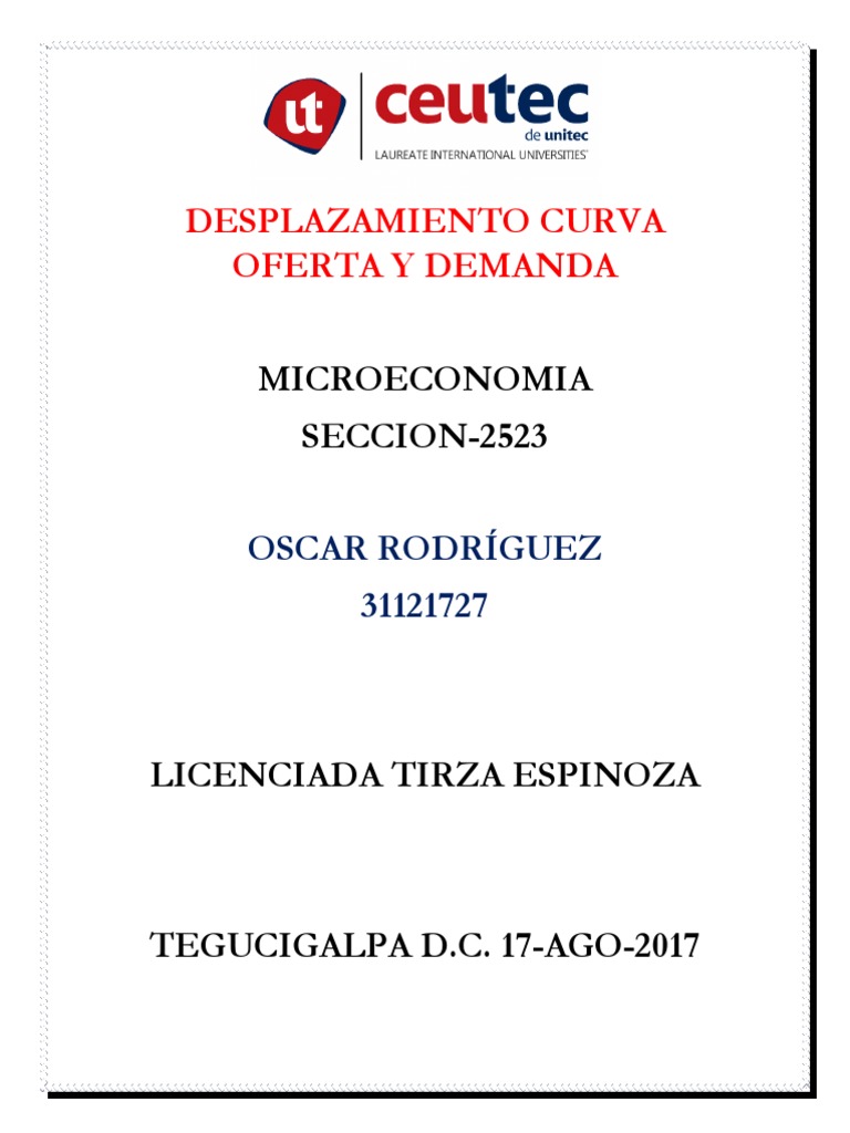 Desplazamiento de Curvas de Oferta y Demanda | PDF | Oferta y demanda ...
