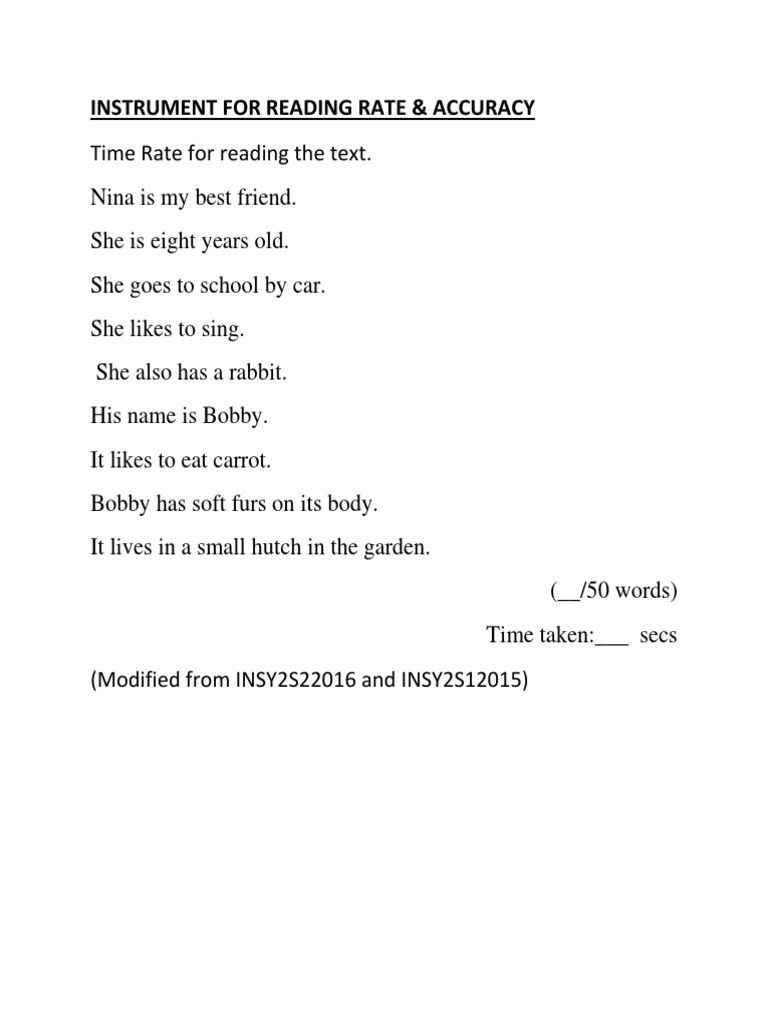 Instrument For Reading Rate | PDF