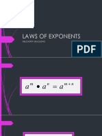 Laws of Exponents: Melchor P. Balolong