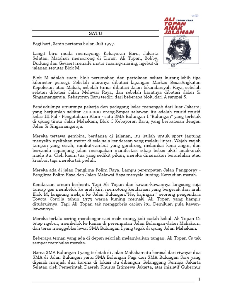 Esha Teguh Ali Topan Anak Jalanan