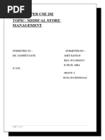 Medical Store Management System