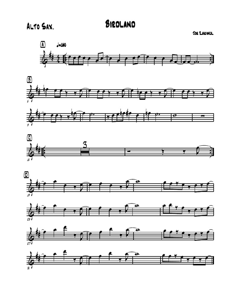 Birdland Alto Sax PDF