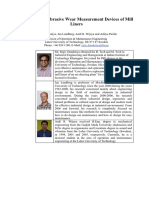 Evaluation of Abrasive Wear Measurement Devices of Mill Liners