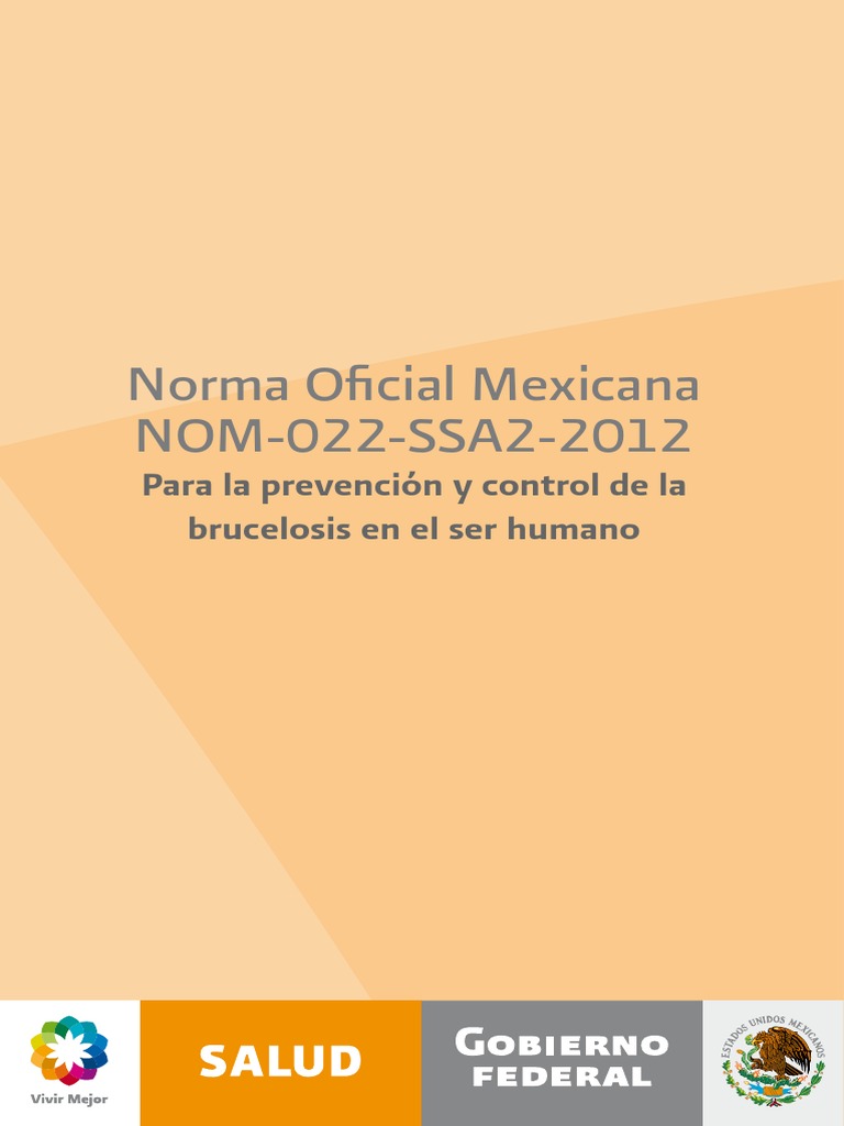 Norma NOM-022-SSA2-2012 Brucelosis | PDF | Ciencias de la Salud ...