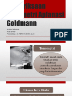 Pemeriksaan Tomometri Aplanasi Goldmann