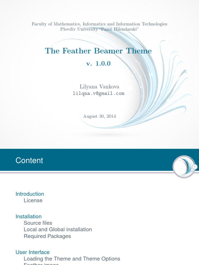 Beamer Template 2 | Computer File | Computing