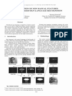 Extraction of Non Manual Features For Videobased Sign Language Recognition