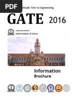 GATE-2016 Brochure PDF