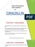 Linear Equations Concepts and Formulas For CAT Cracku PDF