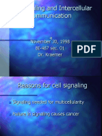 Cell Signaling and Intercellular Communication: November 30, 1998 BI-487 Sec. 01 Dr. Kraemer