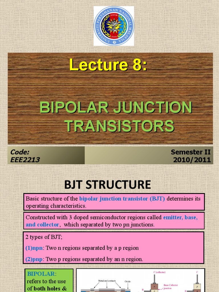 BJT Summary PDF Bipolar Junction Transistor Electricity