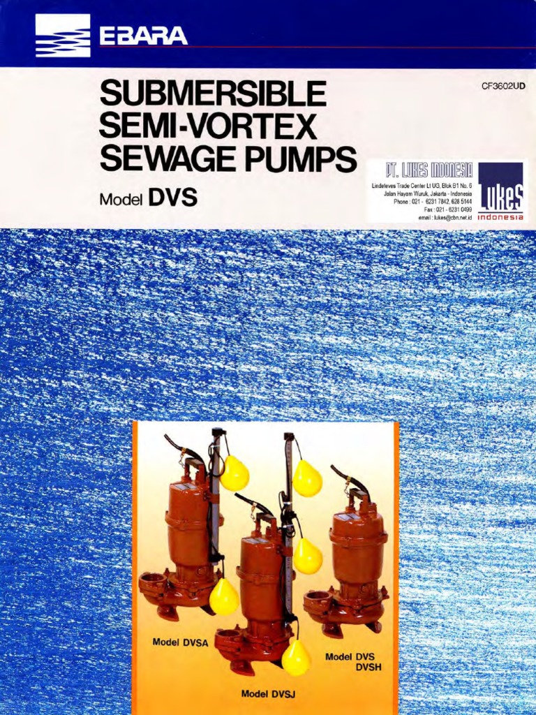 Ebara Submersible Semi Vortex Sewage Pump - DVS PDF | PDF