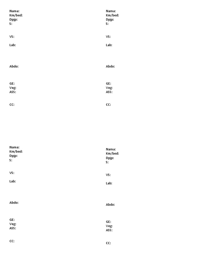 Patient Data Entry Template | PDF