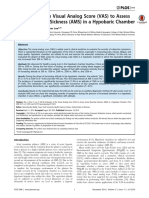 Evaluation of The Visual Analog Score (VAS) To Assess Acute Mountain Sickness (AMS) in A Hypobaric Chamber