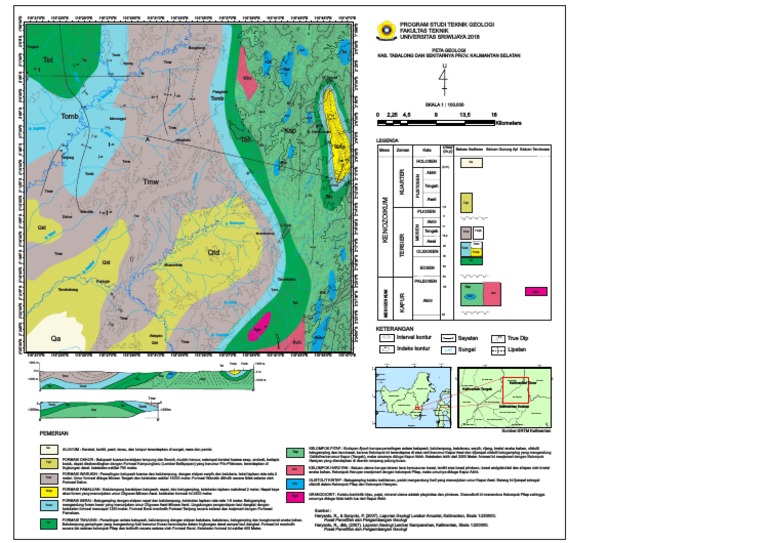 Peta Geologi Tabalong Dan Sekitarnya