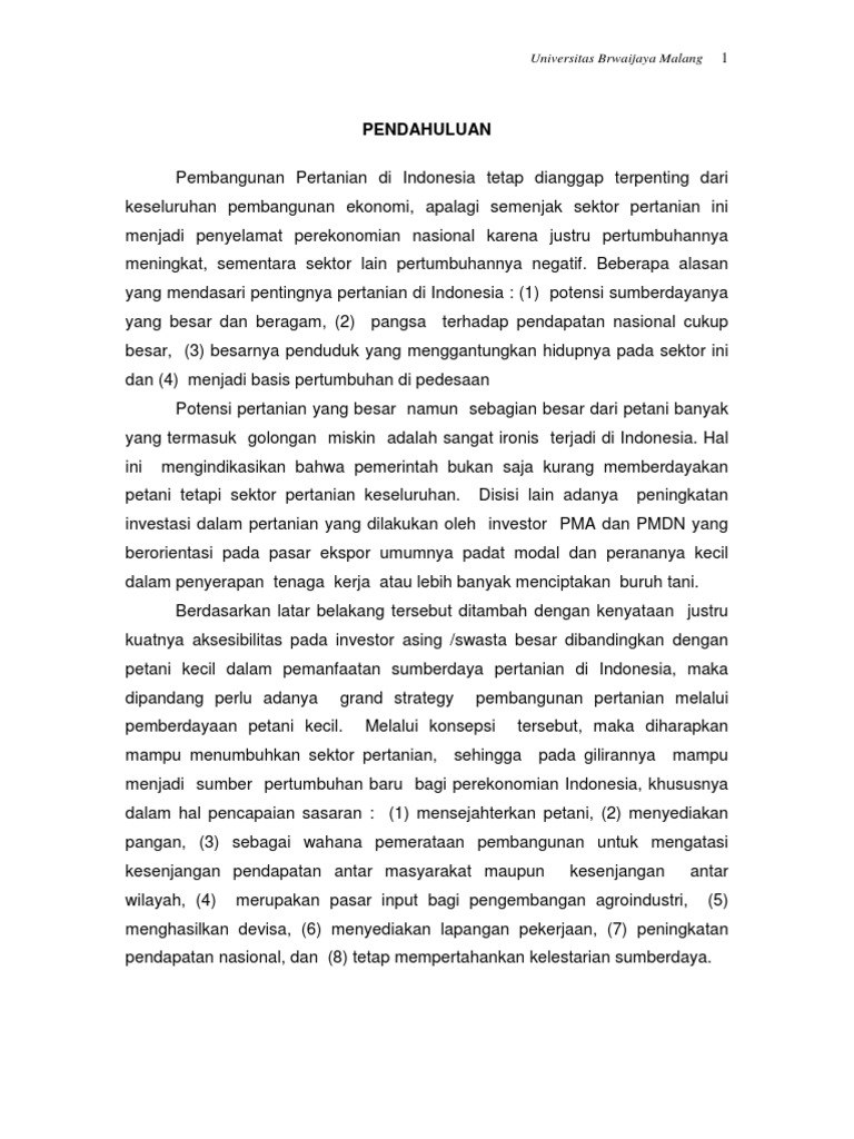 Makalah Pembangunan Pertanian