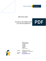 Manual de operación y funcionamiento - relé Polarr