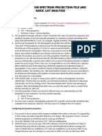 Creating A New Spectrum Projection File and Basic List Analysis