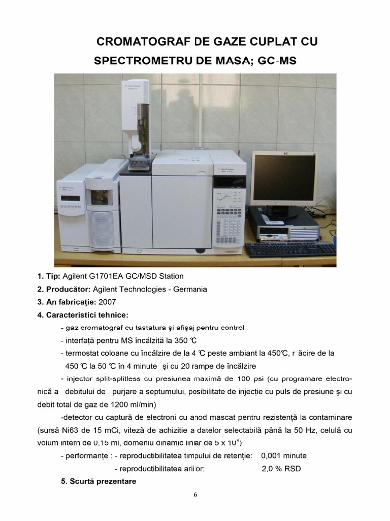 Gc-Ms Agilent G1701ea GC MSD Station | PDF | Mass Spectrometry ...