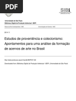 Estudos de Proveniência e Colecionismo