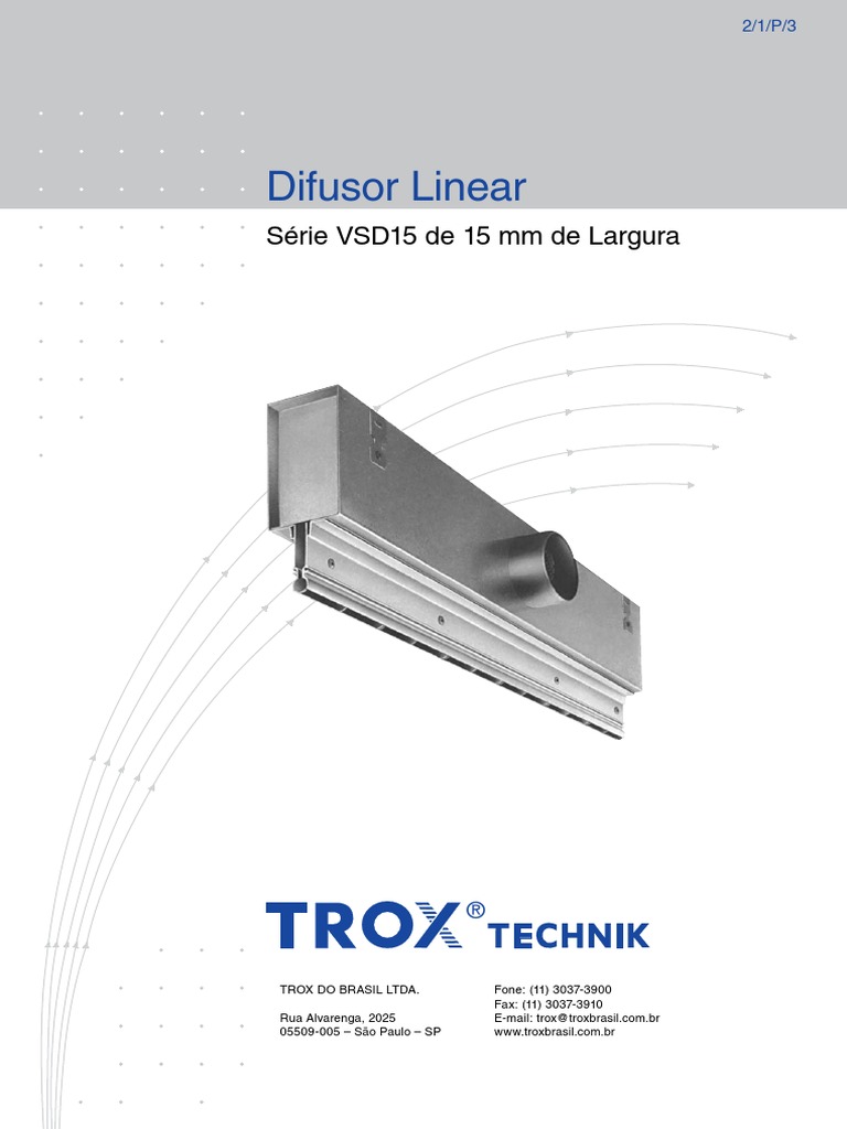 Difusor Linear - Serie Vsd15 | PDF | Decibel | Galvanização