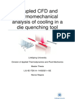 Coupled CFD and Thermomechanical Analysis of Cooling in A Die Quenching Tool