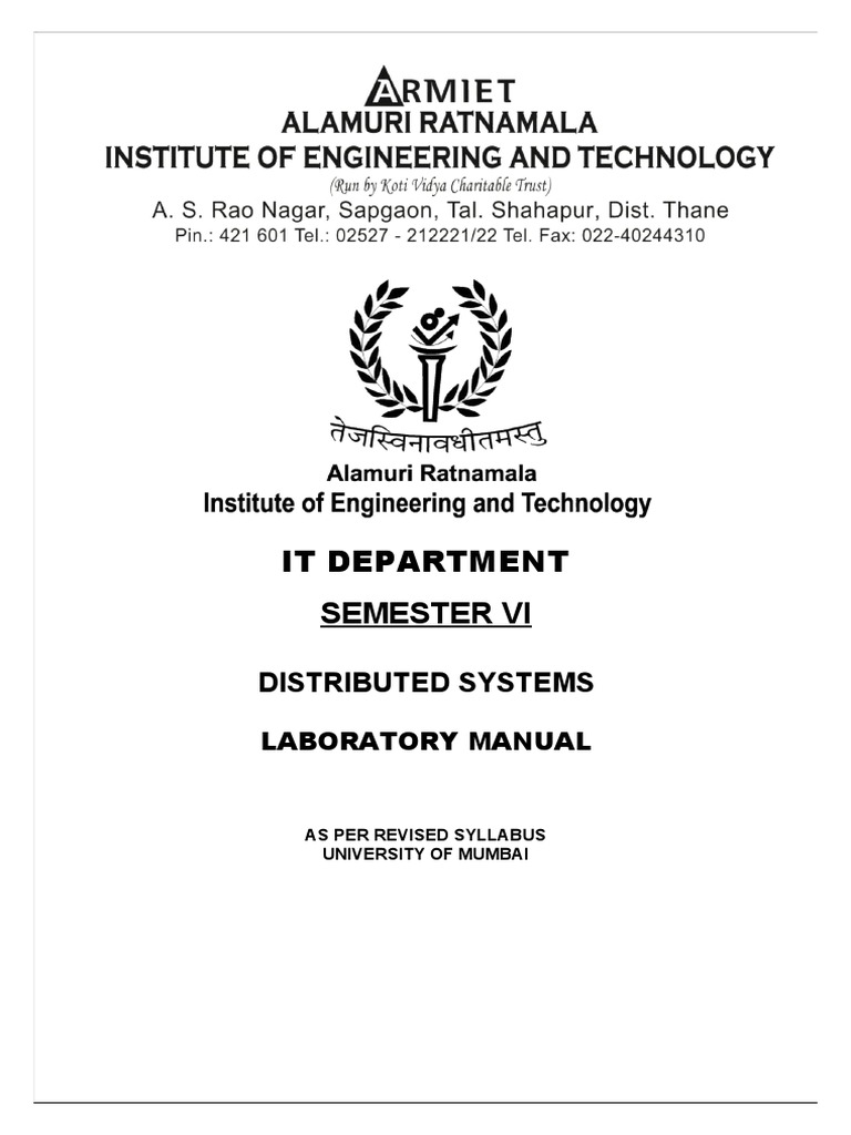 Distributed System Lab Manual New Download Free PDF Enterprise Java