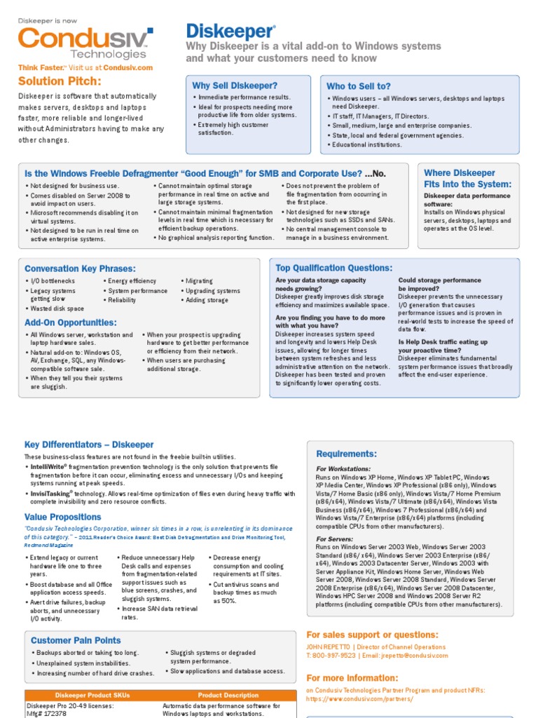 CT Diskeeper Battle Card 12-02-22 | PDF | Windows Server 2003 | Windows ...