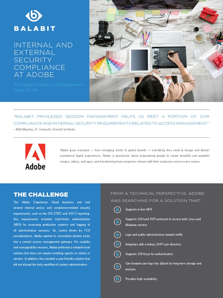 Adobe's Security Compliance with PSM | PDF | Secure Shell | Cloud Computing