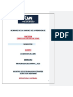 Desarrollo de Contenido de Derecho Procesal Civil