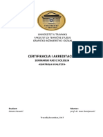 Certifikacija Akreditacija Seminarski Rad