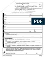 Purchases For Resale and by Exempt Organizations: Form S-3