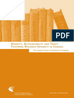 Honesty, Accountability and Trust: Fostering Research Integrity in Canada