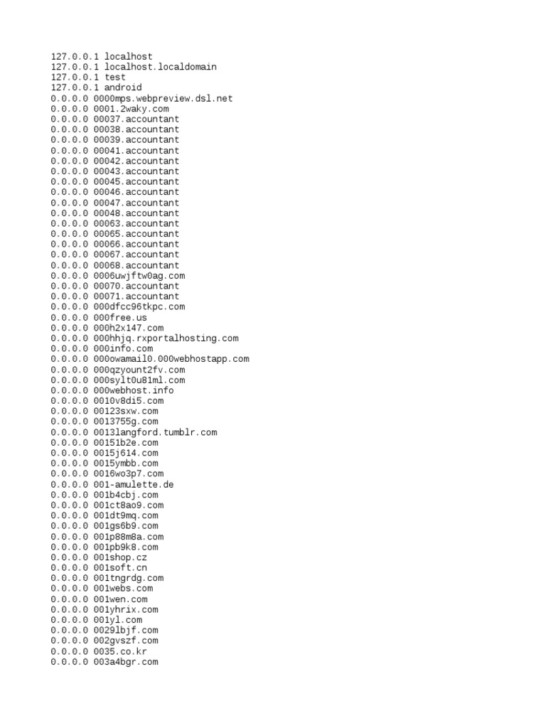 Hosts Txt