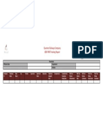 Quarters Railways Company QRC PMS Tracking Report: Parameters Effective Date Department Division