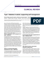 Supporting self-management of type 1 diabetes in adults