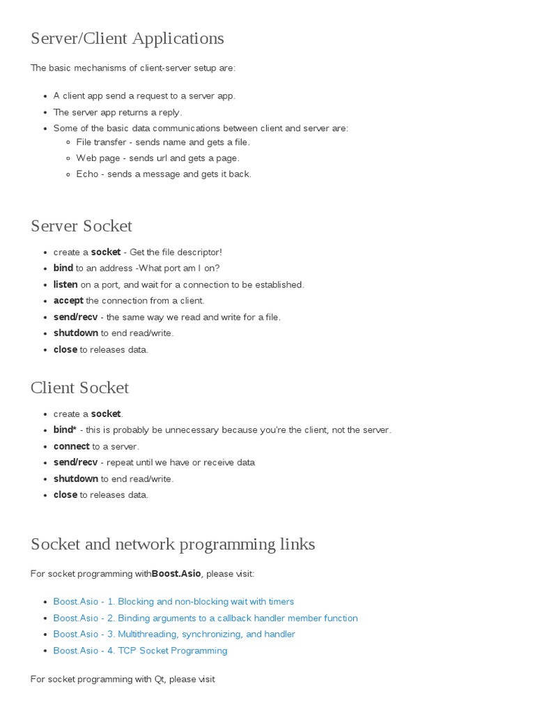 C++ Tutorial Sockets Server & Client 2015 PDF Port