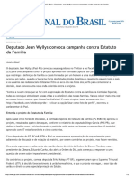 Jornal Do Brasil - País - Deputado Jean...CA Campanha Contra Estatuto Da Família