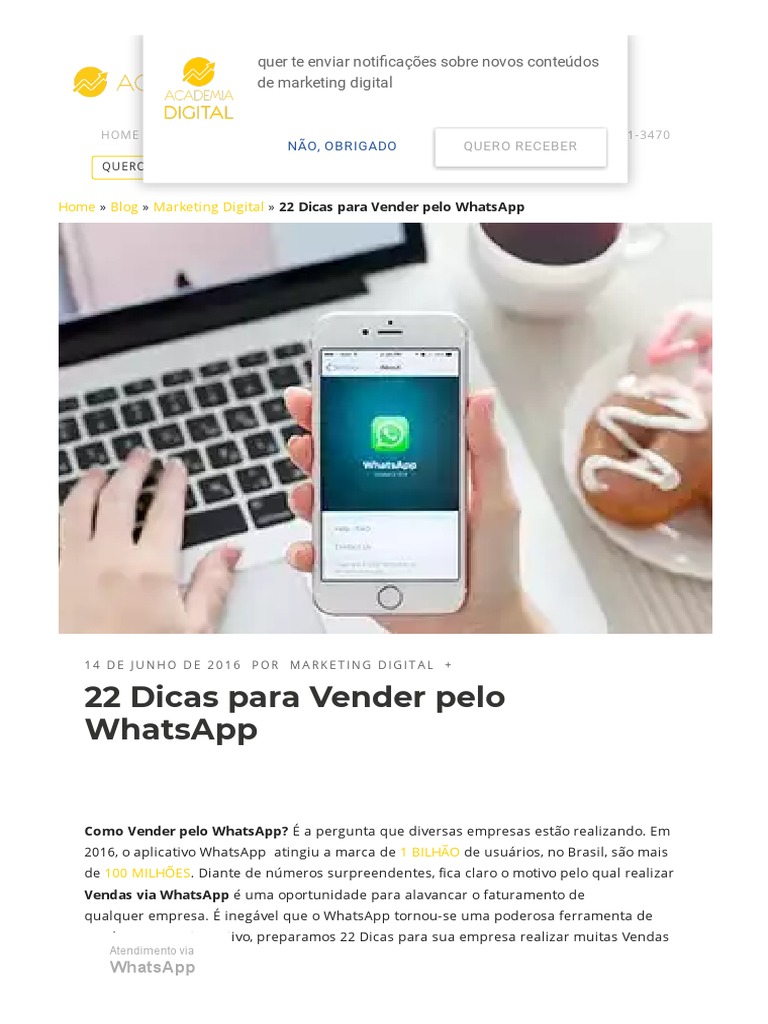 Dicas para Vender pelo WhatsApp | PDF | Marketing digital | Publicidade