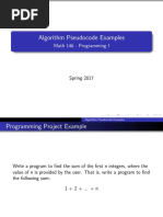 Pseudocode Example Slides
