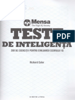 Teste de Inteligenta. Mensa