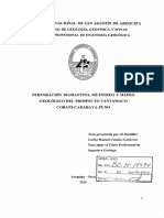 Perforación Diamantina, Muestreo y Mapeo Geologico Del Prospecto Tantamaco Corani Carabaya Puno PDF