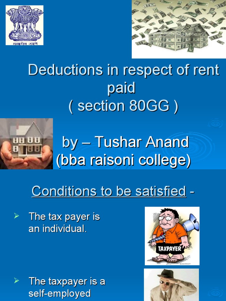 Section 80GG Tushar | PDF