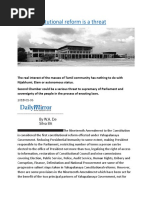 Why Constitutional Reform Is A Threat