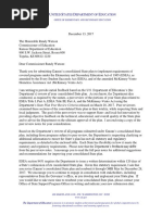 U.S. Department of Education letter on Kansas ESSA plan