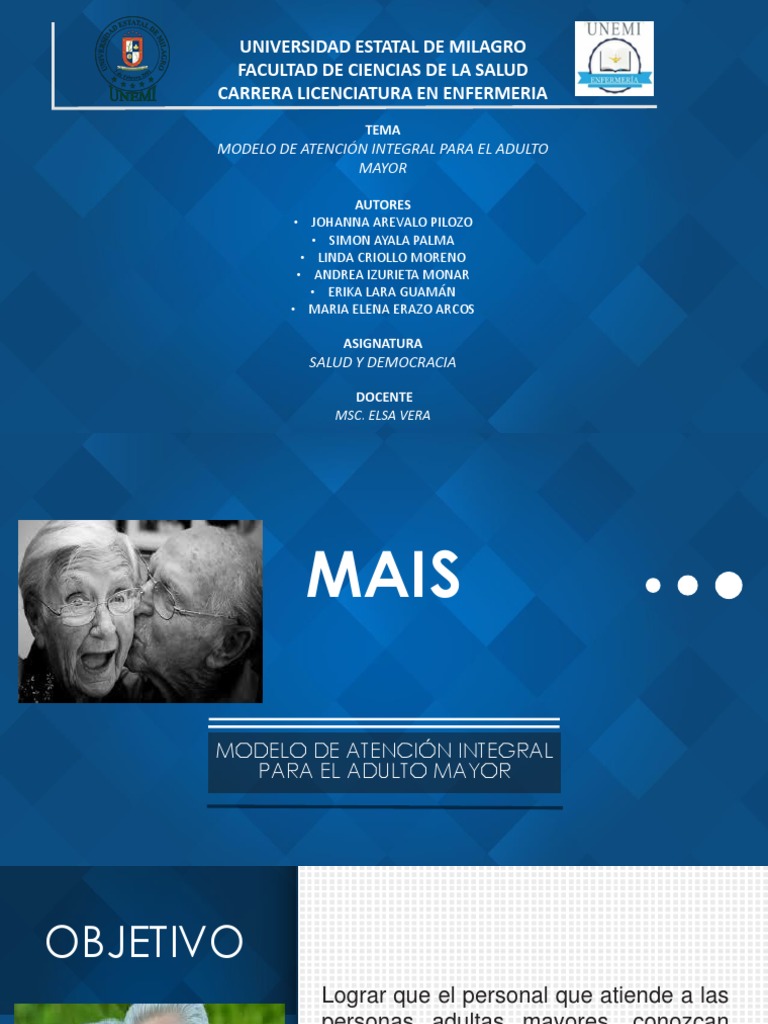 Modelo de Atención Integral para Adultos Mayores | PDF | Adultos ...