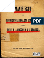 Manifiesto Del MNR 1946