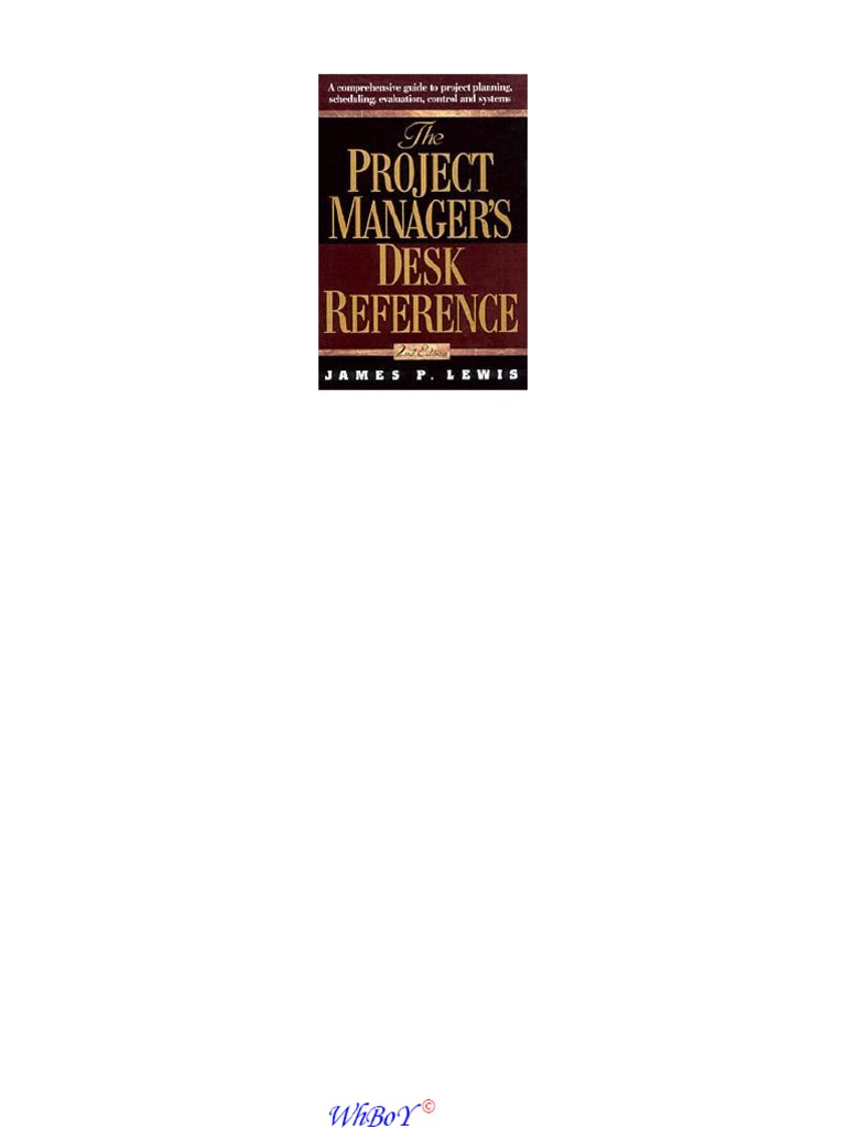 Mcgraw Hill The Project Manager's Desk Reference 2Nd Edition A
