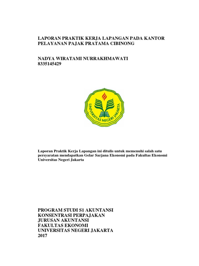 Laporan Pkl Kpp Pratama Cibinong