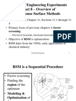 Design of Engineering Experiments Part 8 - Overview of Response Surface Methods